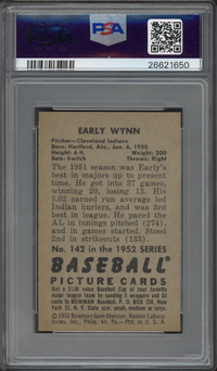 1952 Bowman #142 Early Wynn PSA MINT 9
