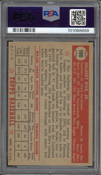 1952 Topps #100 Del Rice PSA VG-EX 4