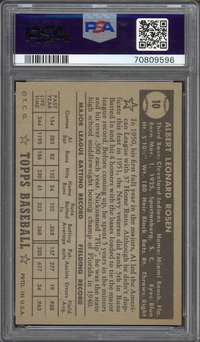 1952 Topps #10 Al Rosen Black Back PSA VG-EX 4