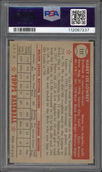 1952 Topps #111 Harry Lowrey PSA EX 5