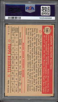 1952 Topps #145 Joe Haynes PSA EX+ 5.5