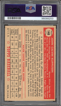 1952 Topps #148 Johnny Klippstein PSA NM 7