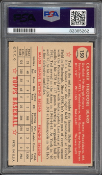 1952 Topps #150 Ted Beard PSA EX-MT 6