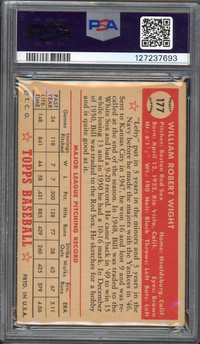 1952 Topps #177 Bill Wight PSA NM 7