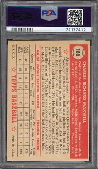 1952 Topps #180 Charley Maxwell PSA EX-MT 6