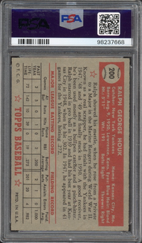 1952 Topps #200 Ralph Houk PSA EX-MT 6