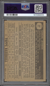 1952 Topps #27 Sam Jethroe Black Back PSA VG 3