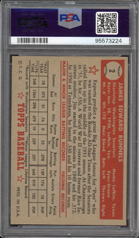 1952 Topps #2 James E. Runnes PSA EX-MT 6