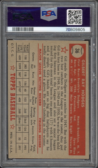 1952 Topps #36 Gil Hodges PSA EX 5