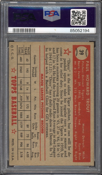 1952 Topps #39 Dizzy Trout PSA EX-MT 6