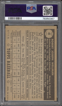 1952 Topps #41 Bob Wellman Black Back PSA EX 5