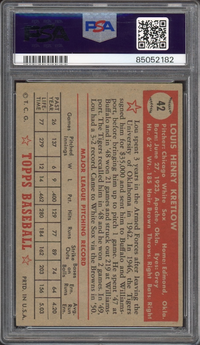 1952 Topps #42 Lou Kretlow PSA EX-MT 6