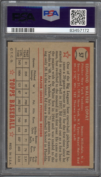 1952 Topps #57 Ed Lopat PSA EX+ 5.5