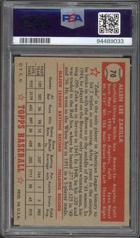 1952 Topps #70 Al Zarilla PSA VG-EX 4