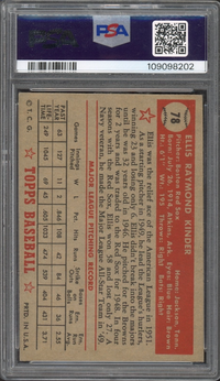 1952 Topps #78 Ellis Kinder PSA EX-MT 6