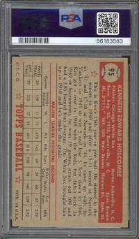 1952 Topps #95 Ken Holcombe PSA EX-MT 6