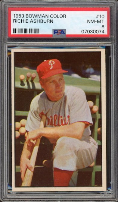1953 Bowman Color #10 Richie Ashburn PSA NM-MT 8