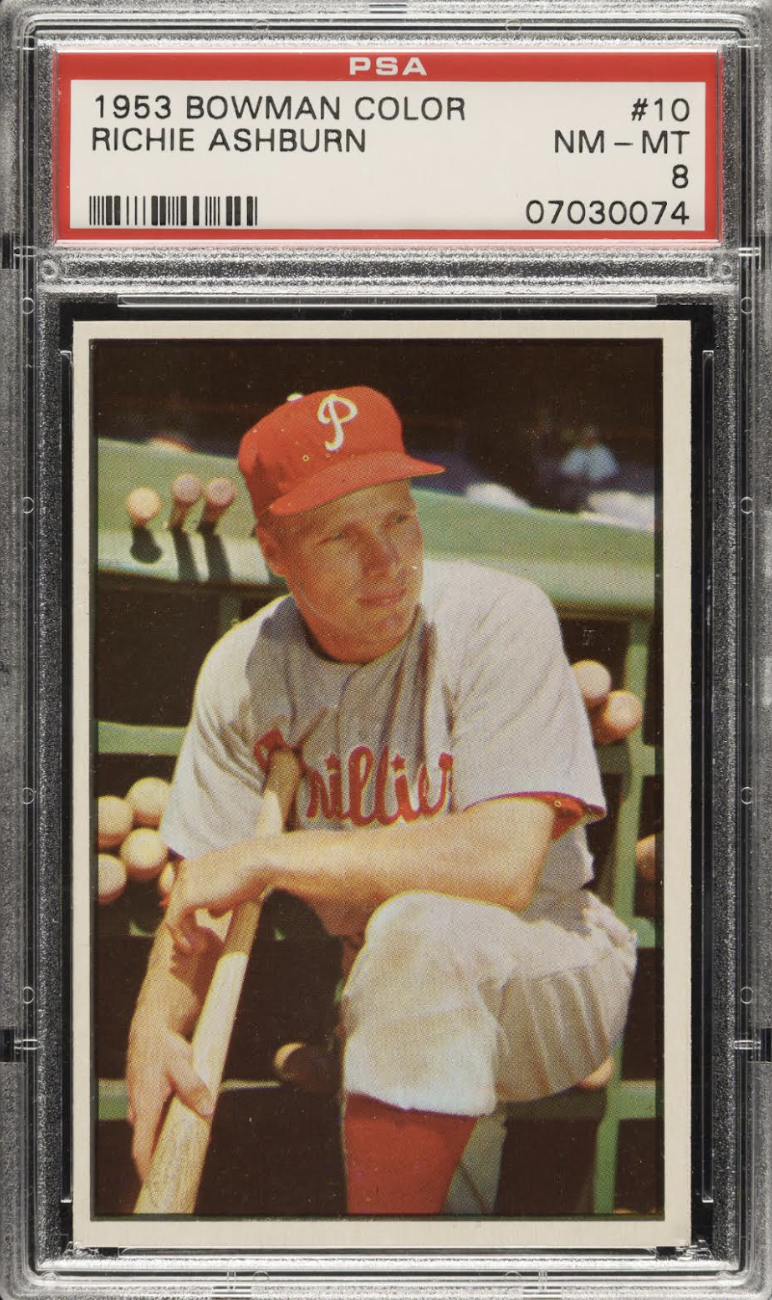 1953 Bowman Color #10 Richie Ashburn PSA NM-MT 8