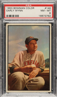 1953 Bowman Color #146 Early Wynn PSA 8