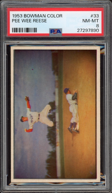 1953 Bowman Color #33 Pee Wee Reese PSA NM-MT 8