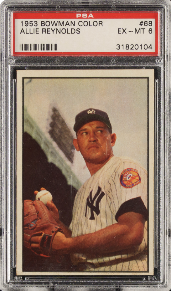 1953 Bowman Color #68 Allie Reynolds PSA 6