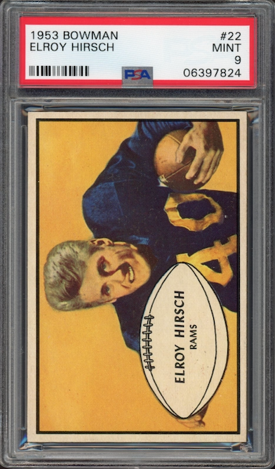 1953 Bowman #22 Elroy Hirsch PSA MINT 9