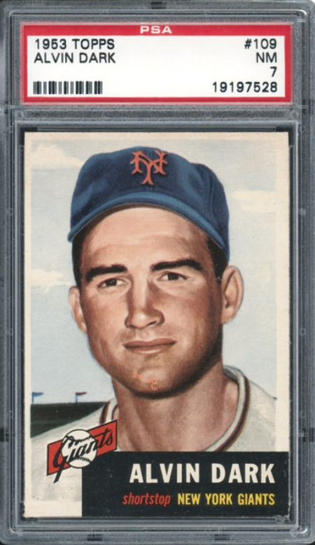 1953 Topps #109 Alvin Dark PSA 7