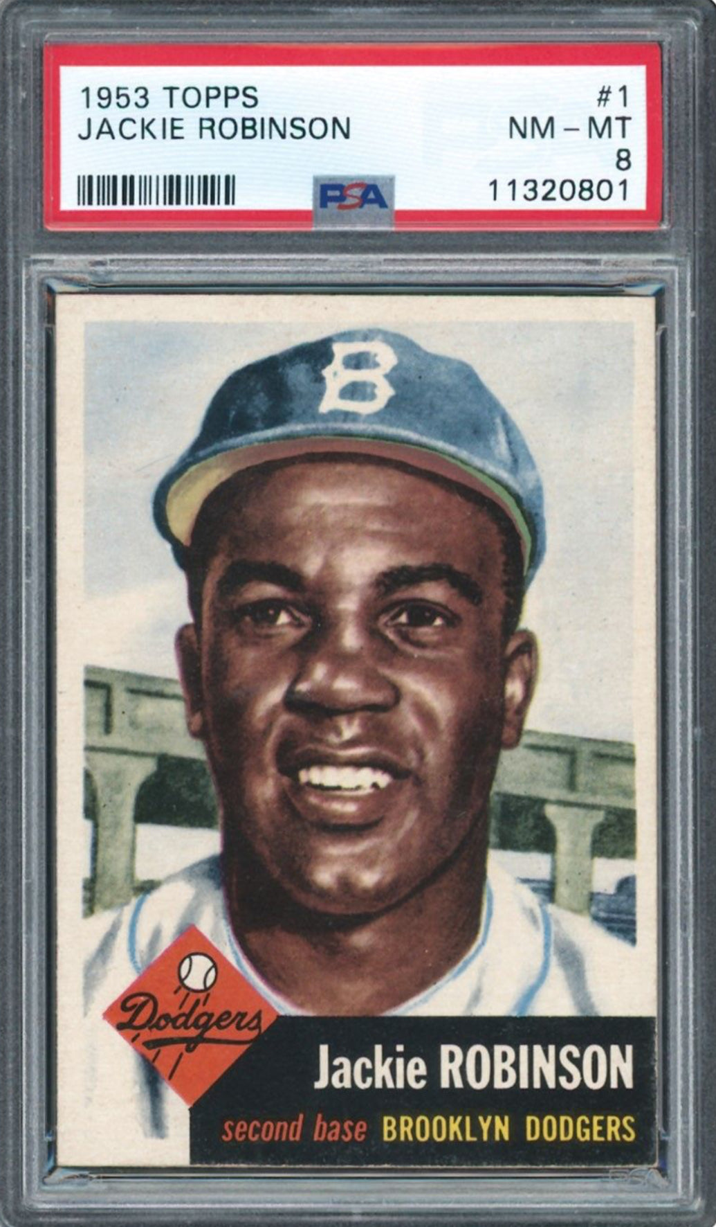 1953 Topps #1 Jackie Robinson PSA 8