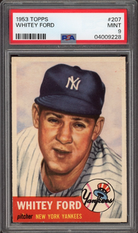 1953 Topps #207 Whitey Ford PSA MINT 9