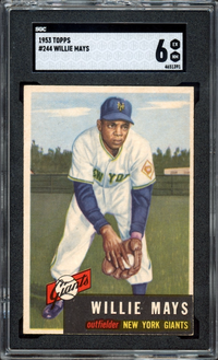 1953 Topps #244 Willie Mays SGC EX-NM 6