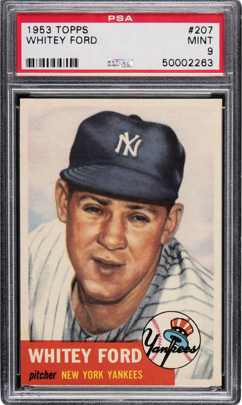 1953 Topps #27 Whitey Ford PSA 9