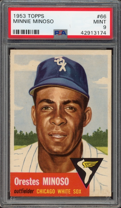 1953 Topps #66 Minnie Minoso PSA MINT 9