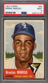 1953 Topps #66 Minnie Minoso PSA MINT 9