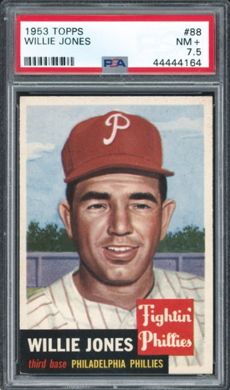 1953 Topps #88 Willie Jones PSA 7.5