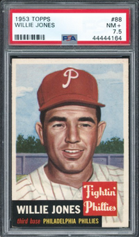 1953 Topps #88 Willie Jones PSA 7.5