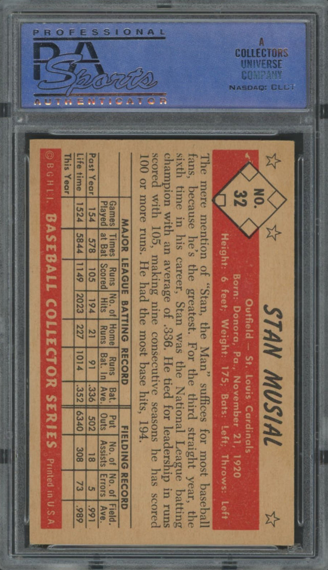 1953 Bowman Color #32 Stan Musial PSA 8