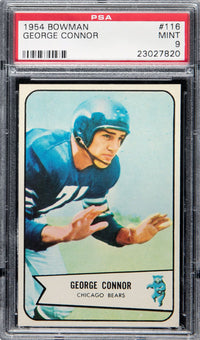 1954 Bowman #116 George Connor PSA 9