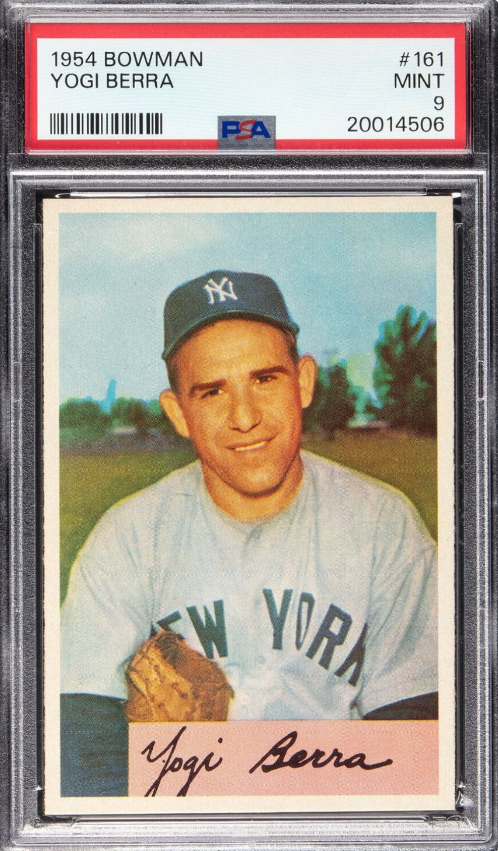 1954 Bowman #161 Yogi Berra PSA 9