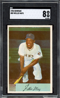 1954 Bowman #89 Willie Mays SGC NM-MT 8