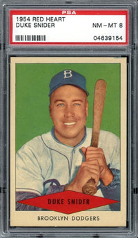 1954 Red Heart Duke Snider PSA 8