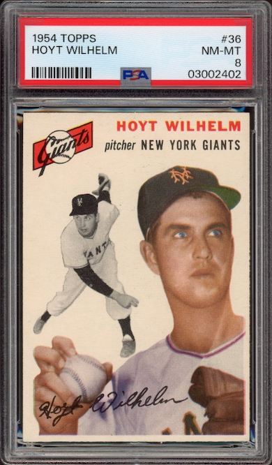 1954 Topps #36 Hoyt Wilhelm PSA NM-MT 8