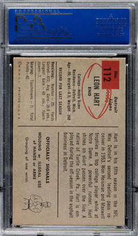 1954 Bowman #112 Leon Hart PSA MINT 9