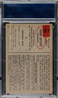 1954 Bowman #55 Frank Gifford PSA MINT 9