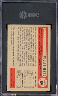 1954 Bowman #89 Willie Mays SGC NM-MT 8