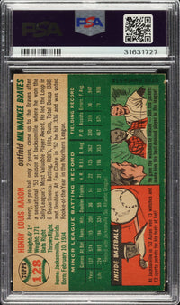 1954 Topps #128 Hank Aaron PSA 8