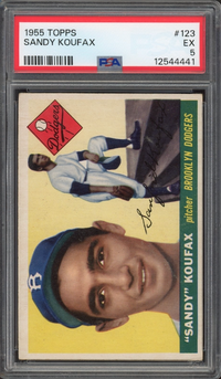 1955 Topps #123 Sandy Koufax ROOKIE PSA EX 5