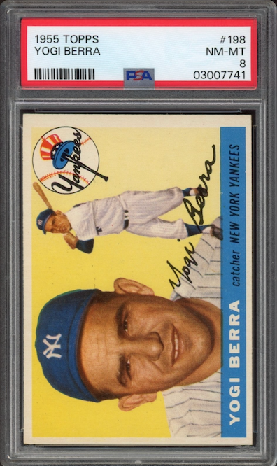 1955 Topps #198 Yogi Berra PSA NM-MT 8