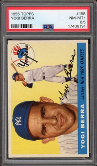 1955 Topps #198 Yogi Berra PSA NM-MT+ 8.5