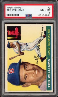 1955 Topps #2 Ted Williams PSA NM-MT 8