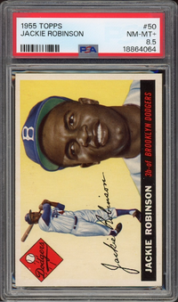 1955 Topps #50 Jackie Robinson PSA NM-MT+ 8.5